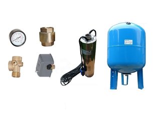 Zestaw pompa OMNITECH 1500 230V OMNIGENA zbiornik AQUA-SYSTEM 50l pion