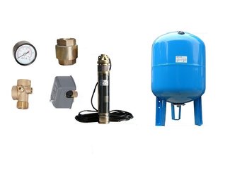 Zestaw pompa SKT200 400V OMNIGENA + zbiornik AQUA-SYSTEM 50l pionowy