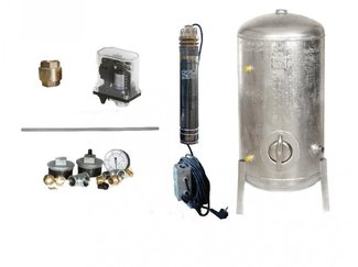 Zestaw pompa SKM100 230V OMNIGENA + zbiornik ocynkowany H-V 100L pionowy