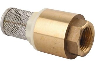 Zawór zwrotny 1 1/4" mosiężny z koszem ssącym