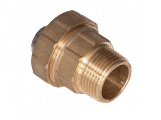 Złączka mosiężna do rur PE 40 GZ + tuleja