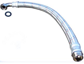 1" wąż (łącze) antywibracyjny 800mm z kolanem + uszczelka