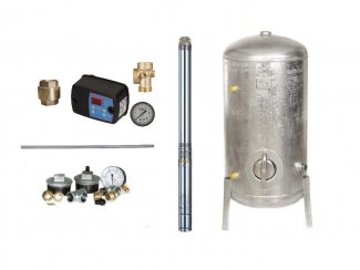 Zestaw pompa 3B28 230V OMNIGENA zbiornik ocynkowany H-V 300L pion