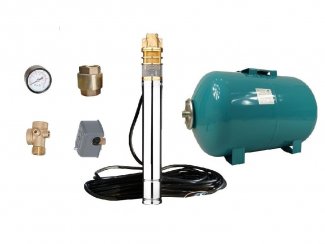 Zestaw pompa SKM 100 3" 230V OMNIGENA + zbiornik 100l poziomy