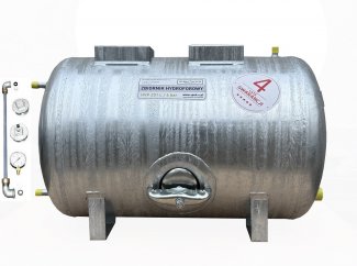 Zbiornik 200L ocynkowany poziomy HYDRO-VACUUM z osprzętem