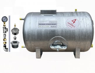 Zbiornik 150L ocynkowany poziomy HYDRO-VACUUM z osprzętem